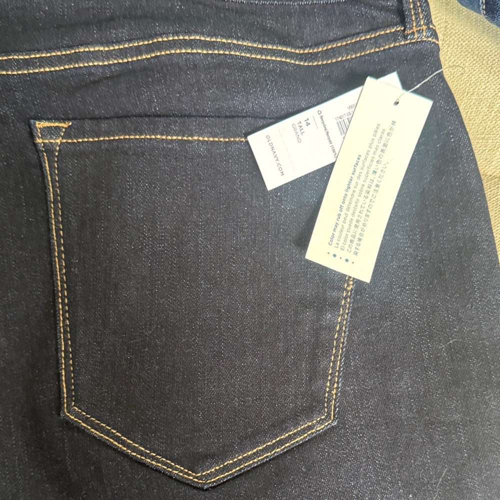 Old Navy Size 14 Tall Dark Wash Jeans NWT